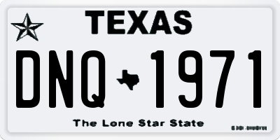 TX license plate DNQ1971