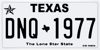 TX license plate DNQ1977