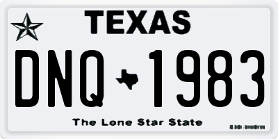 TX license plate DNQ1983