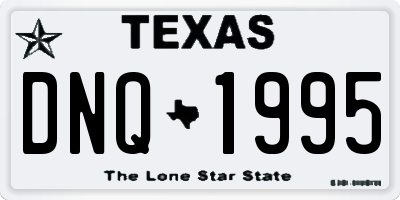 TX license plate DNQ1995