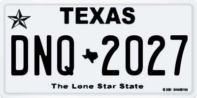 TX license plate DNQ2027