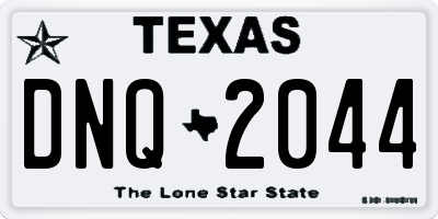 TX license plate DNQ2044