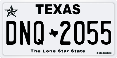 TX license plate DNQ2055