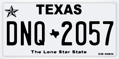 TX license plate DNQ2057