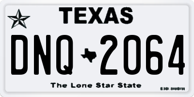 TX license plate DNQ2064