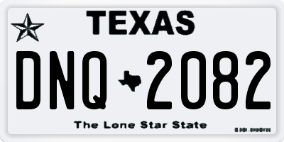 TX license plate DNQ2082