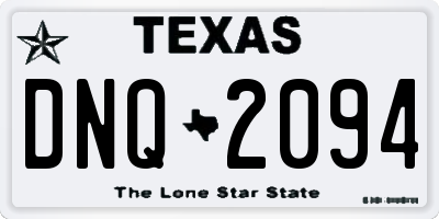 TX license plate DNQ2094
