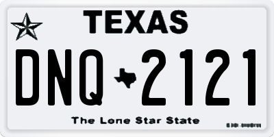 TX license plate DNQ2121