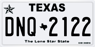 TX license plate DNQ2122