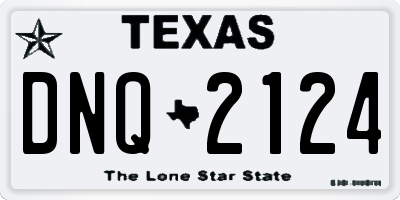 TX license plate DNQ2124