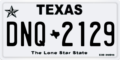 TX license plate DNQ2129