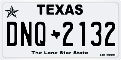 TX license plate DNQ2132