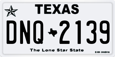 TX license plate DNQ2139