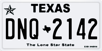 TX license plate DNQ2142