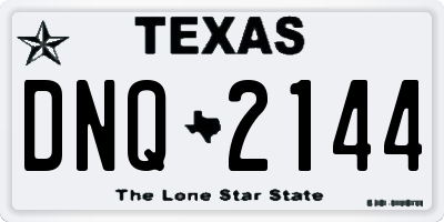TX license plate DNQ2144