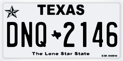 TX license plate DNQ2146