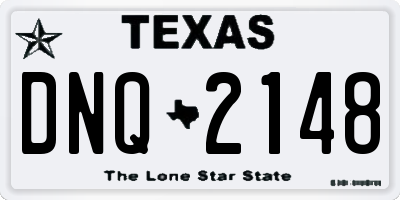 TX license plate DNQ2148