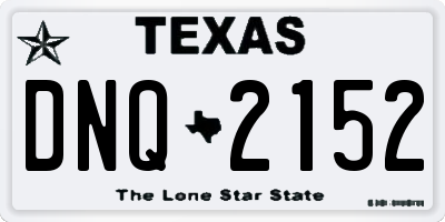 TX license plate DNQ2152