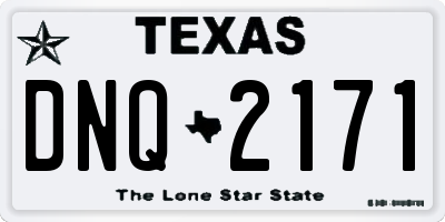 TX license plate DNQ2171