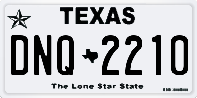 TX license plate DNQ2210