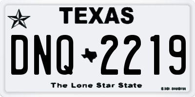TX license plate DNQ2219