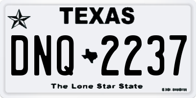 TX license plate DNQ2237