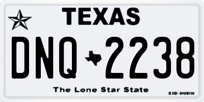 TX license plate DNQ2238