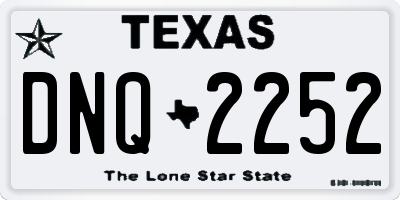 TX license plate DNQ2252