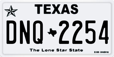 TX license plate DNQ2254