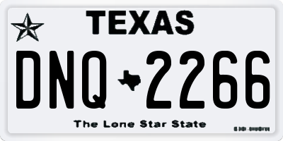 TX license plate DNQ2266