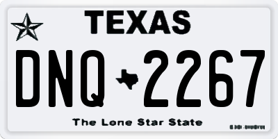 TX license plate DNQ2267