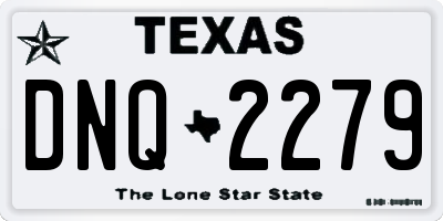 TX license plate DNQ2279