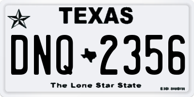 TX license plate DNQ2356