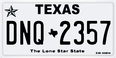 TX license plate DNQ2357