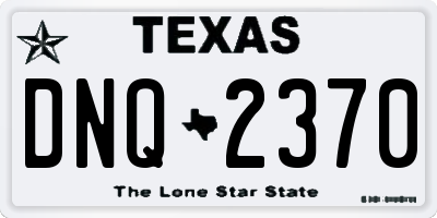 TX license plate DNQ2370