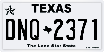 TX license plate DNQ2371