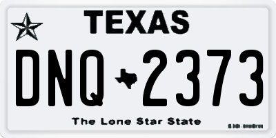 TX license plate DNQ2373