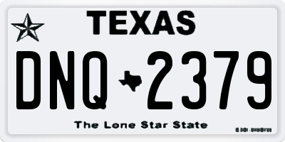 TX license plate DNQ2379