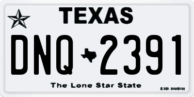 TX license plate DNQ2391