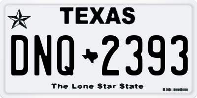 TX license plate DNQ2393