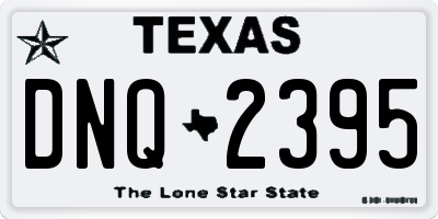 TX license plate DNQ2395