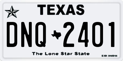 TX license plate DNQ2401