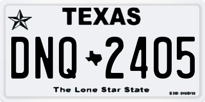 TX license plate DNQ2405