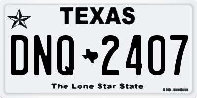 TX license plate DNQ2407