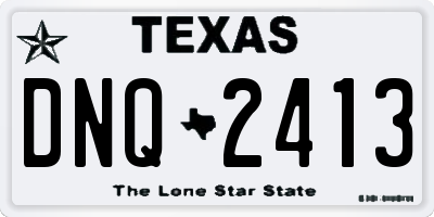 TX license plate DNQ2413
