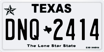 TX license plate DNQ2414
