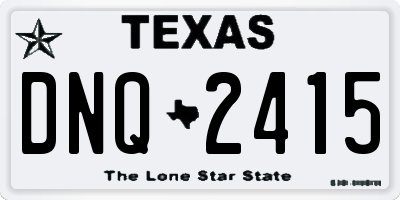 TX license plate DNQ2415