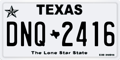 TX license plate DNQ2416