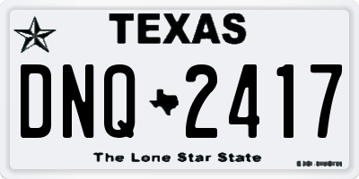 TX license plate DNQ2417