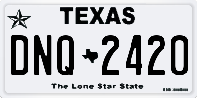 TX license plate DNQ2420